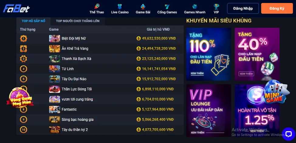 Ưu đãi mới nhất 789win info